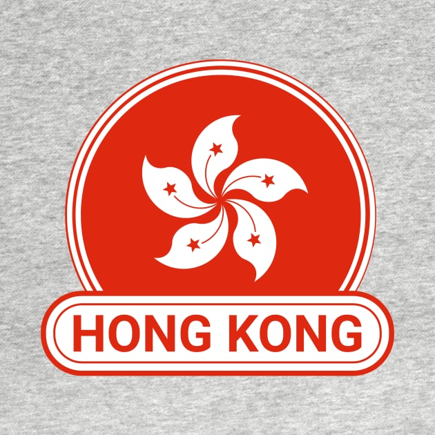 Hong Kong Country Badge - Hong Kong Flag by Yesteeyear